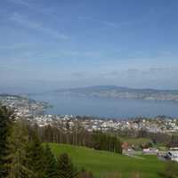 View of Lake Zurich and the City