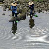 Pinxi Anglers near Lingjiao Falls in Taipei, Taiwan