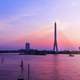 Rama viii bridge cityscape view in Bangkok, Thailand