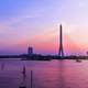 Rama viii bridge cityscape view in Bangkok, Thailand