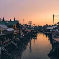 Amphawa floating market in Thailand 