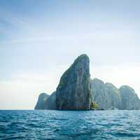 Island out of the water in Thailand