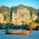 Sailing in the landscape of Thailand on the River