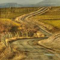 Landscape of Fields and scenery near Ankara, Turkey