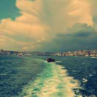 Bay, City, and Skyline in Istanbul, Turkey