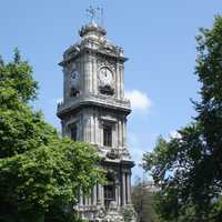 Dolmabahçe Clock Tower in Istanbul, Turkey