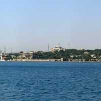 Far off skyline of Istanbul, Turkey