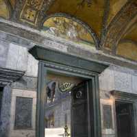 Imperial Gate inside the Hagia Sophia in Istanbul, Turkey