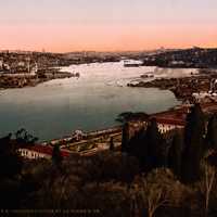 The Horn landscape seen from Eyup in Istanbul, Turkey