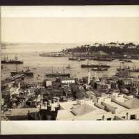 Vintage Panoramic photo in Istanbul, Turkey