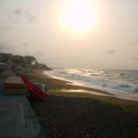 Autumn late afternoon by the Sea in Turkey