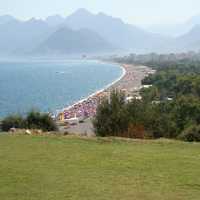 Konyaaltı Beach landscape in Antalya, Turkey