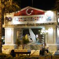 Monument built for the Windsurfing championships in Yalikavak, Turkey