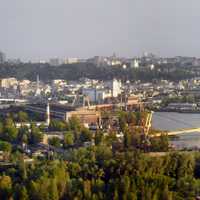 Panoramic of the landscape of the city of Kiev, Ukraine