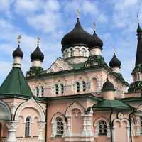 Pokrovsky Monastery architecture in Kiev, Ukraine