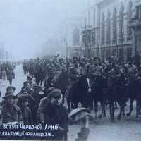 Bolshevik troops entering Odessa, Ukraine