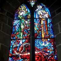 Window Pane Art in the Cathedral in Odessa, Ukraine