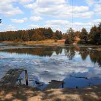 Pond landscape in Ukraine