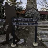 Cheaha Mountain High Point Sign