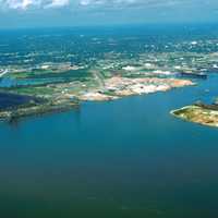 Mobile, Alabama from the Gulf of Mexico