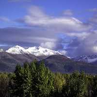 Chugach Mountains in Anchorage, Alaska landscape