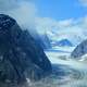 Glacier and path in Denali National Park, Alaska