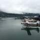 Planes in the Docks with Planes with cloudy sky in Juneau, Alaska