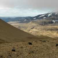 Landscape of Katmai Pass in Katmai National Park, Alaska