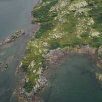 Peninsula, shoreline, and landscape at Katmai National Park