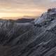 Snow capped mountain peaks in Katmai National Park