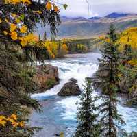 Tanalian Falls Landscape at Lake Clark National Park, Alaska