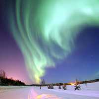 Aurora Borealis in the skies above Alaska