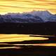 Dusk with scenic Mountains in Alaska