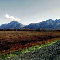 Landscape with Hills and mountains in Palmer, Alaska