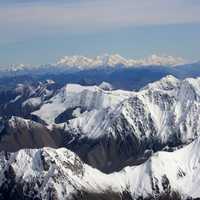 Majestic mountaintops of the Alaskan Range