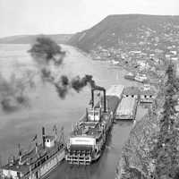 Riverboats on the Yukon River in Ruby, Alaska