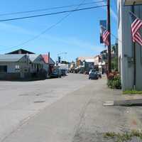 Wrangell downtown streets in Alaska