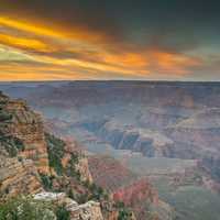 Dusk Clouds over the Canyon at Grand Canyon National Park, Arizona