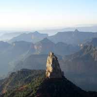 Foggy Grand Canyon Landscape in Arizona