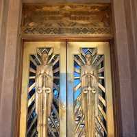Art Deco doors on the Cochise County Courthouse in Bisbee, Arizona
