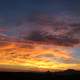 Dusk over the Hills with orange clouds