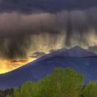 Storm clouds over the San Francisco Hills