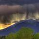 Storm clouds over the San Francisco Hills