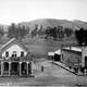 View of Post Office and other buildings on Terrace Street in Flagstaff, Arizona