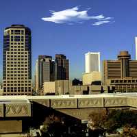 Phoenix Skyline with cloud in Arizona