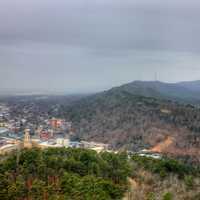 Town and Hills in Hot Springs, Arkansas