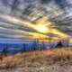 Sunset obscured by clouds at Mount Magazine, Arkansas