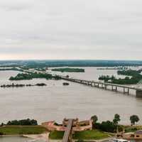 Floodwaters of the Mississippi in Arkansas and Tennessee