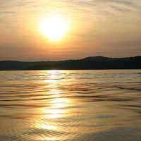 Sunset over Beaver Lake in Arkansas