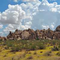 Rock Structure in the Desert Queen Valley in Joshua Tree National Park